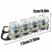 Transparent Fingertip Keyboard Keychain, To Press Key, Porta