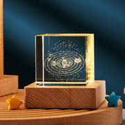 3D Transparent Crystal Cube Desktop Decoration S