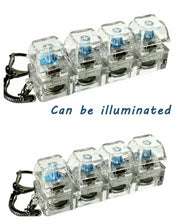 Transparent Fingertip Keyboard Keychain, To Press Key, Porta