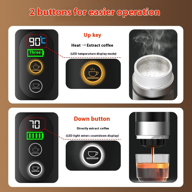 Portable Household Small American Pressure Heating Coffee Machine