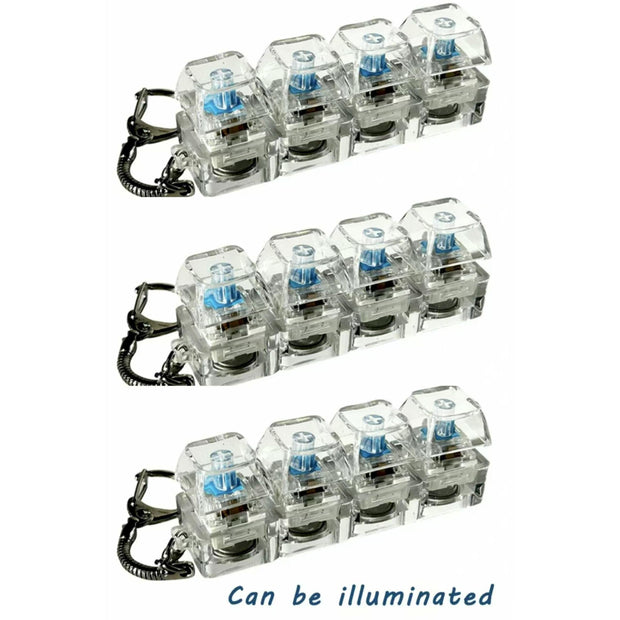 Transparent Fingertip Keyboard Keychain, To Press Key, Porta